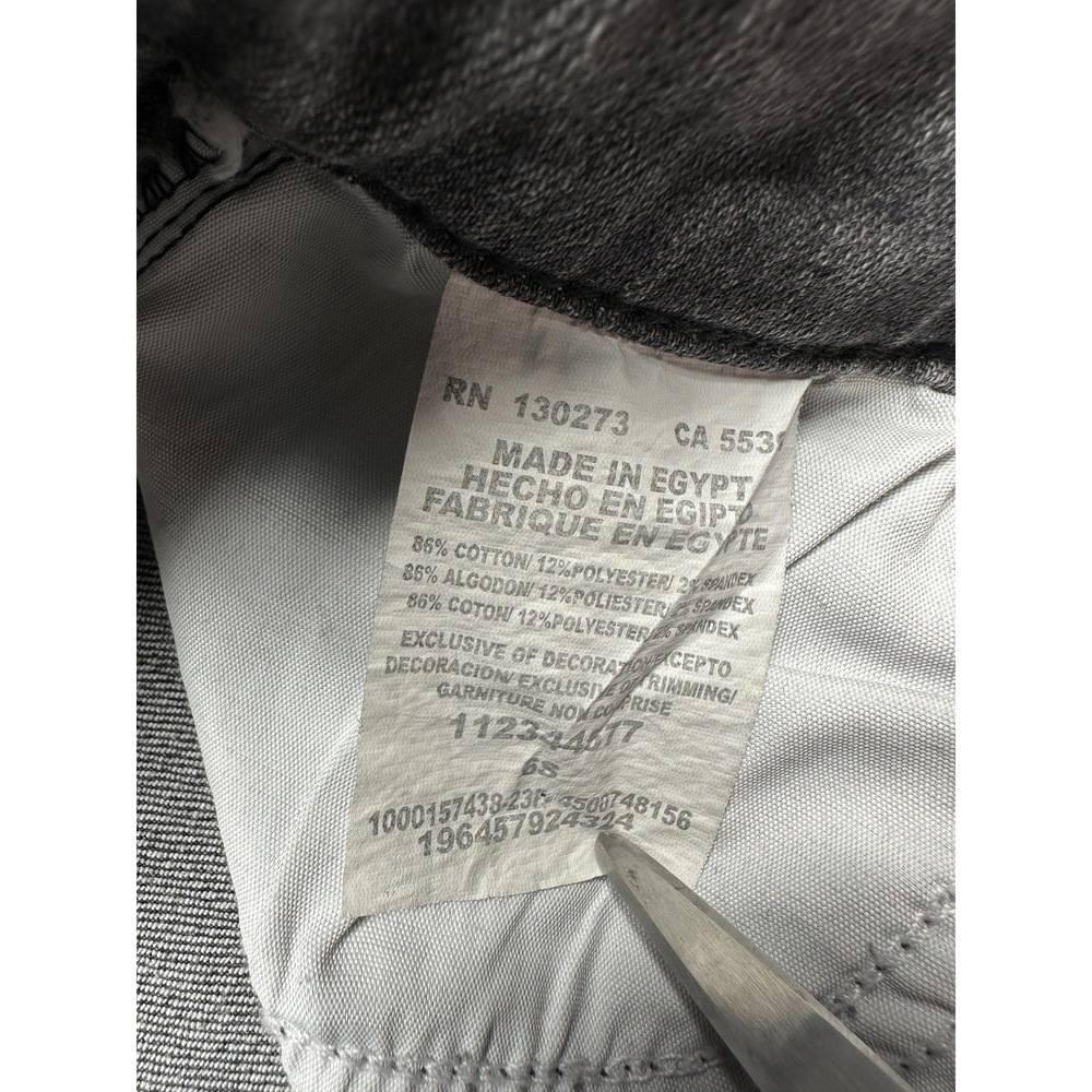 Lee Flare Jeans Womens 6S Gray Medium Wash Raw Hem Fringe Stretch Denim 26x31 - Picture 5 of 8